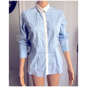 H&M Striped Button Down Blue/White Stripes